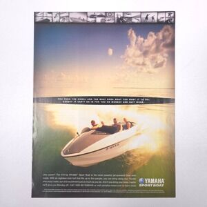 Yamaha XR1800 Sport Boat Original Vintage Print Ad Advertising Collector Display